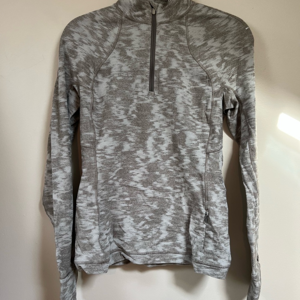 Lululemon Gray Surge Half Zip, Size 10. Excellent condition!